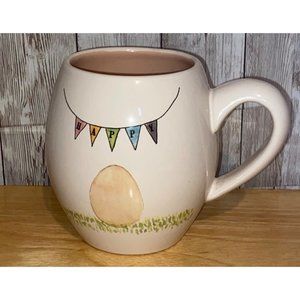 Rae Dunn Artisan Collection Ceramic Happy Easter Egg & Baby Chick Coffee Tea Mug